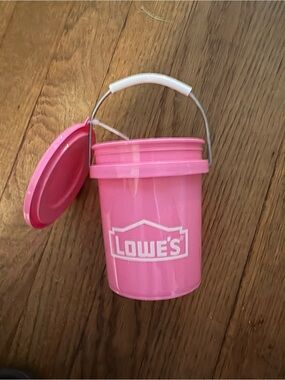 Lowe's Pink Mini Bucket with Handle and Lid
